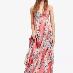 Free people floral v neck maxi dress